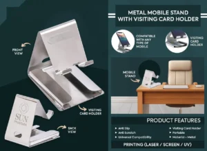 metal mobile stand with visitinig card holder 10 11zon